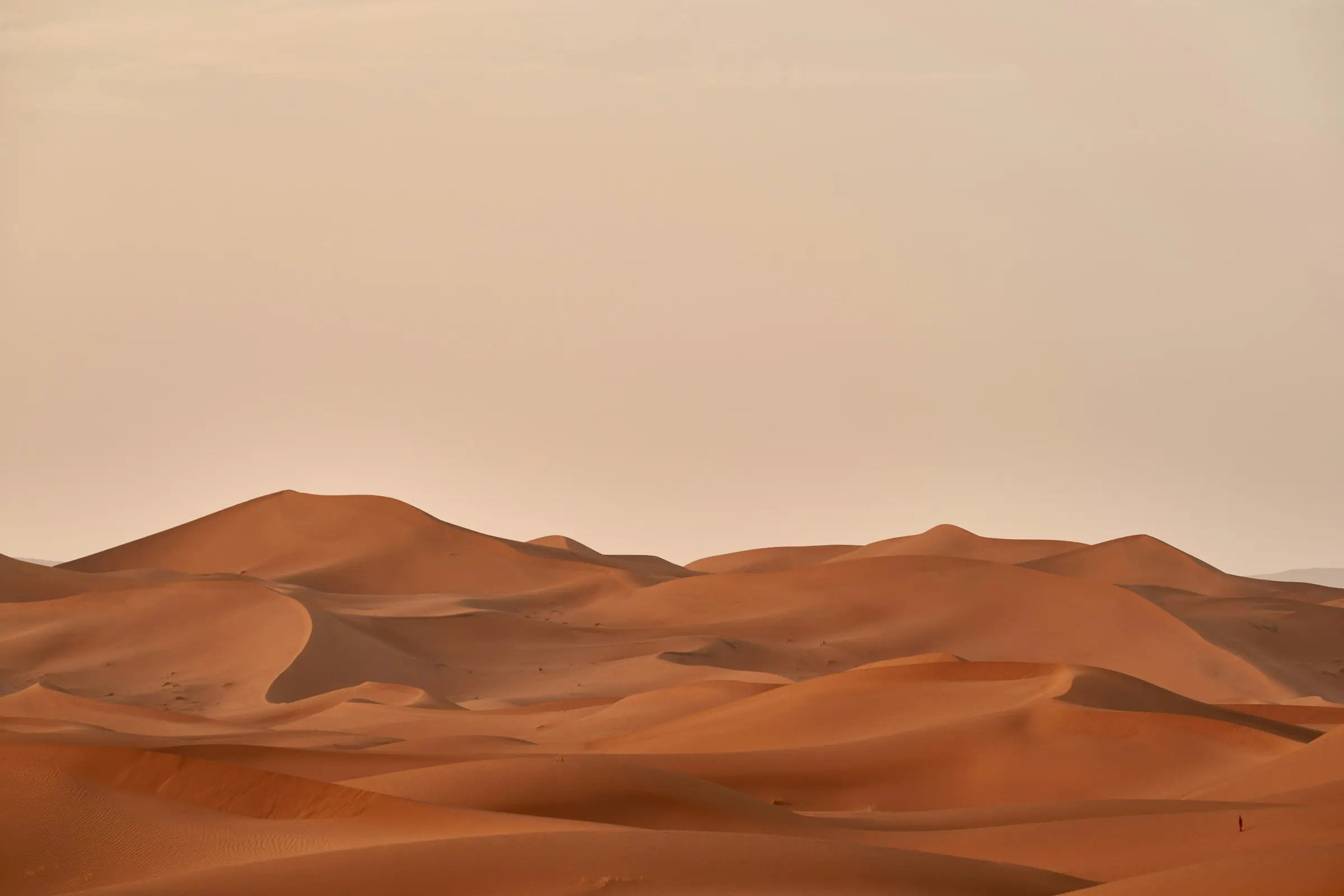 Sand dunes in the desert